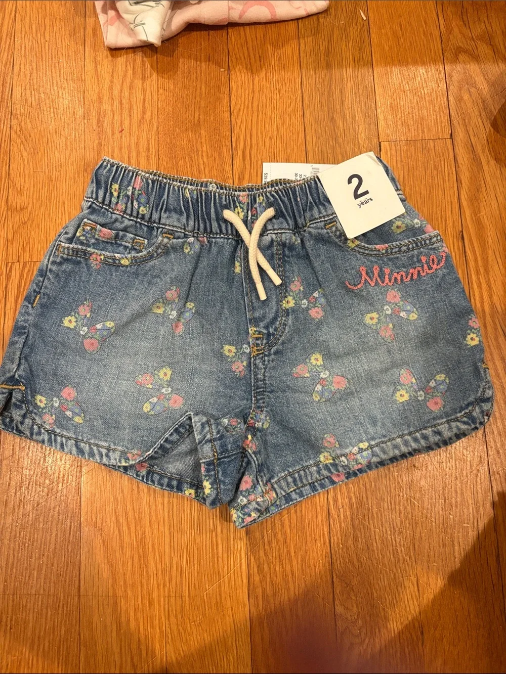 GAPx Disney Denim Floral Girls' Shorts - Minnie Mouse